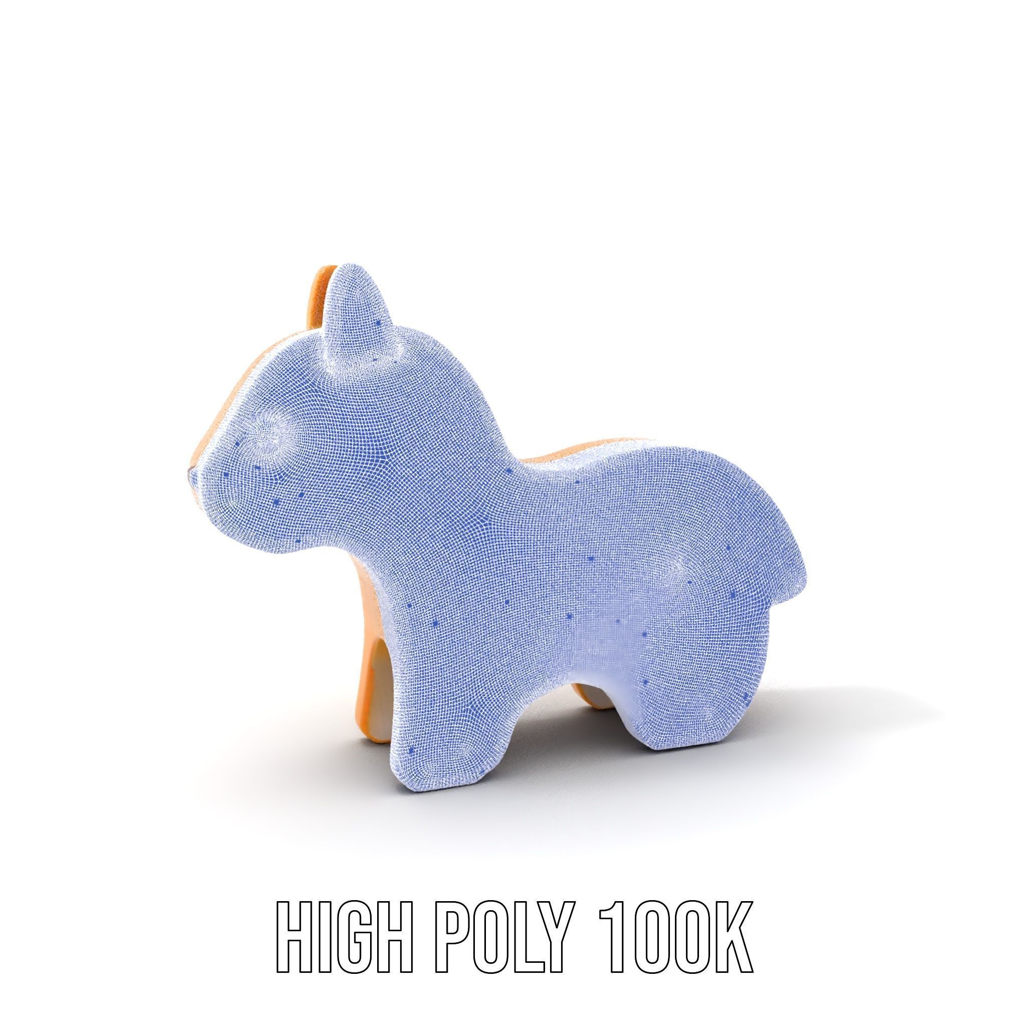 Wooden Animal Figure Model Pack for D Rendering Low-poly 3D model_4