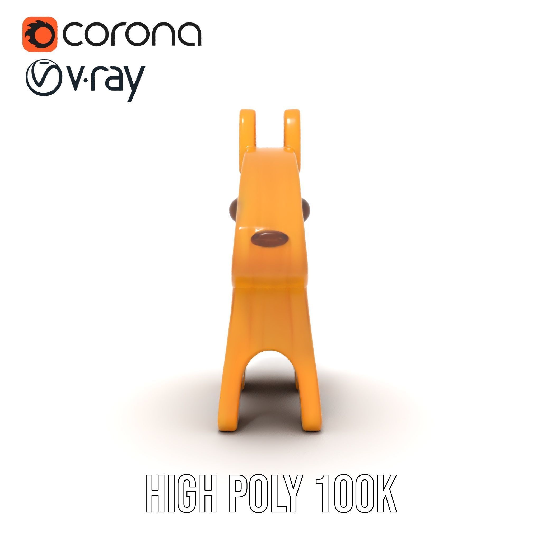 Wooden Animal Figure Model Pack for D Rendering Low-poly 3D model_29