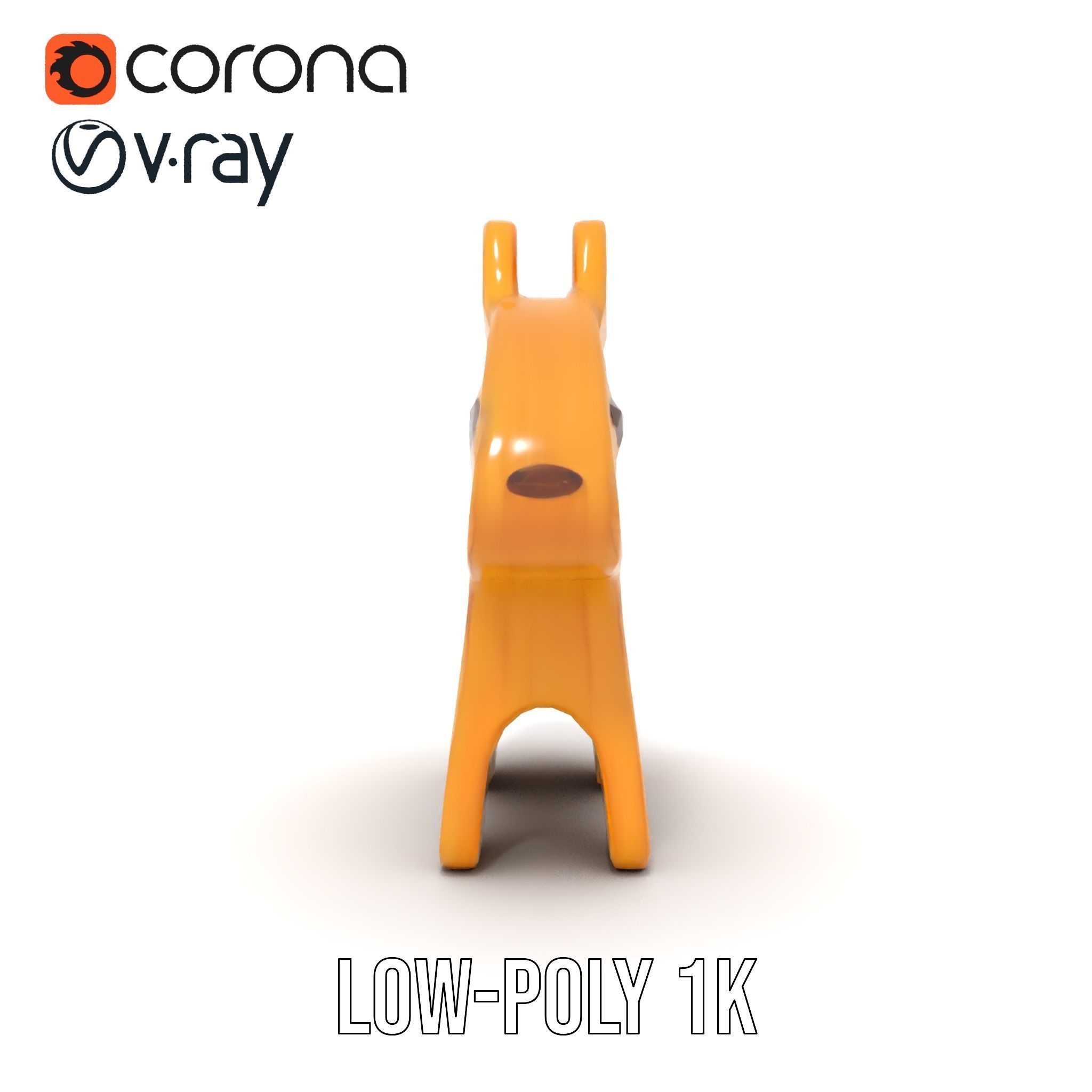 Wooden Animal Figure Model Pack for D Rendering Low-poly 3D model_16