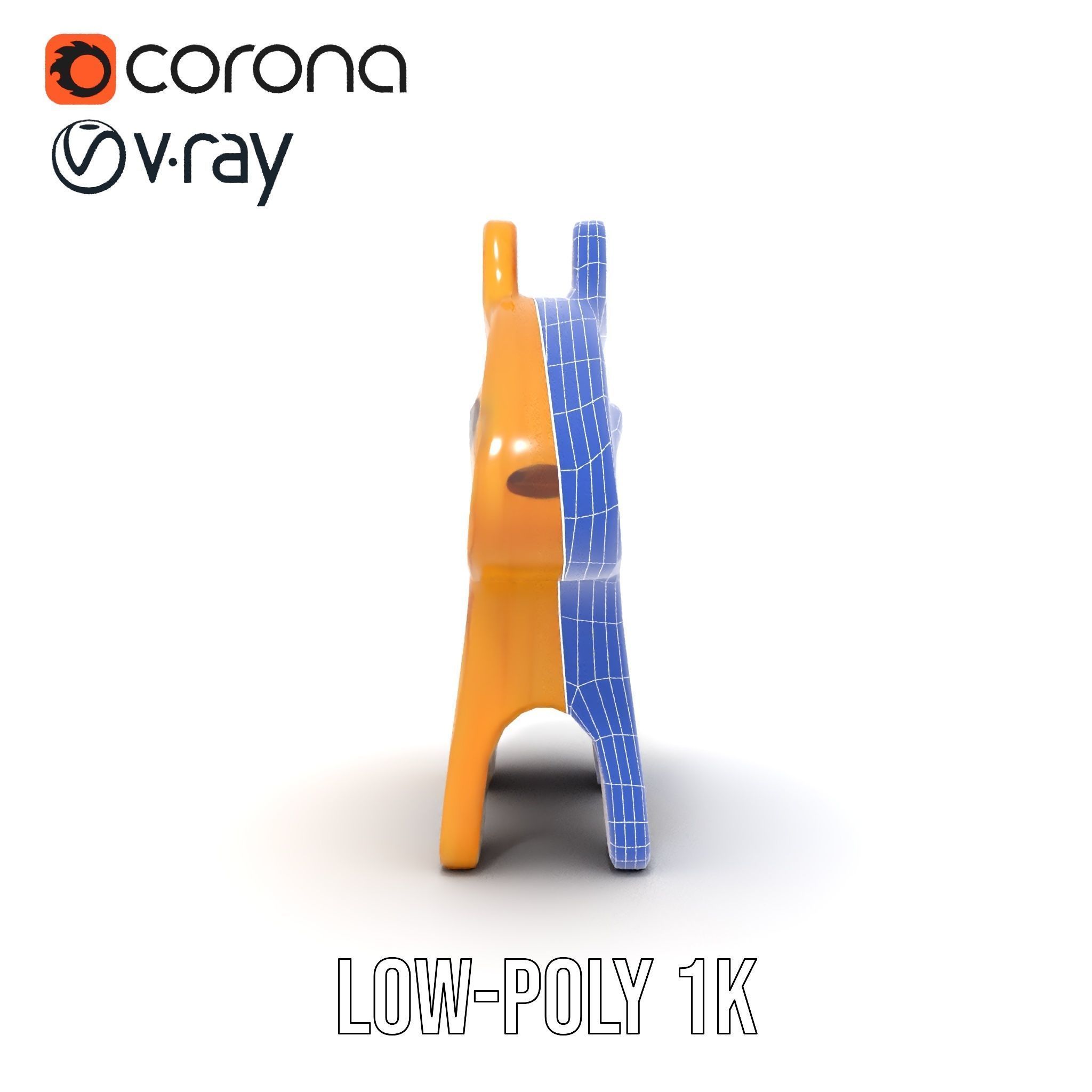 Wooden Animal Figure Model Pack for D Rendering Low-poly 3D model_31