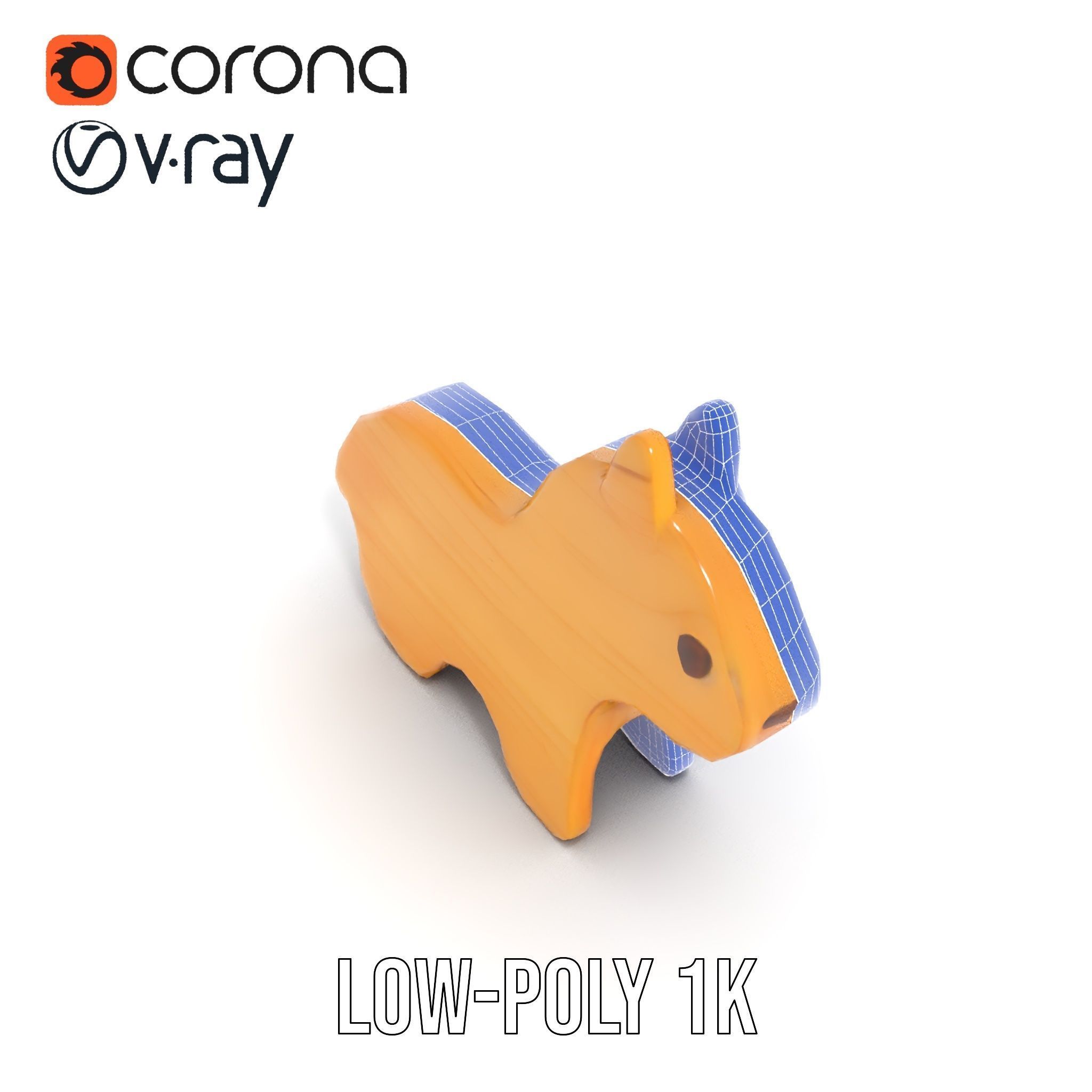 Wooden Animal Figure Model Pack for D Rendering Low-poly 3D model_28