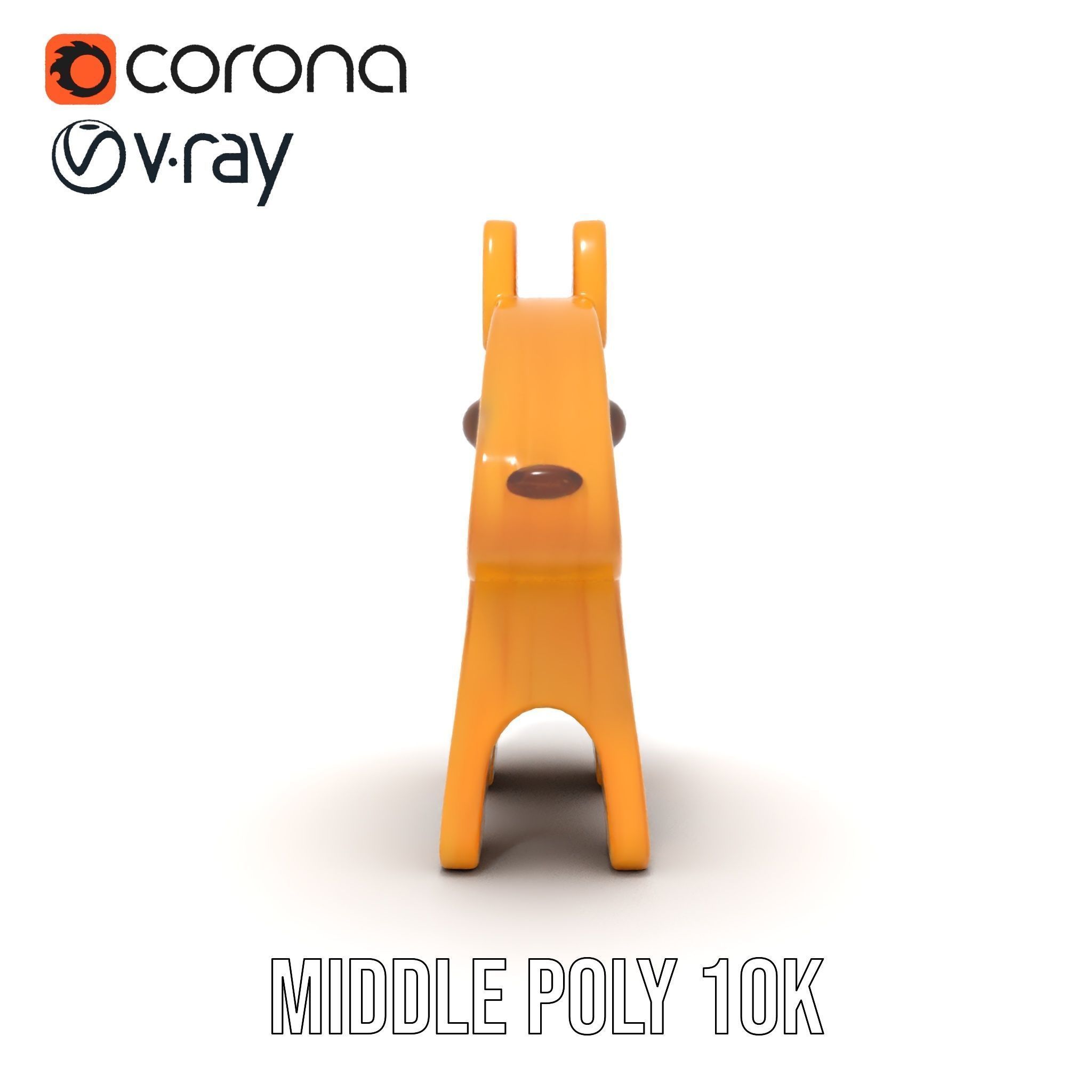 Wooden Animal Figure Model Pack for D Rendering Low-poly 3D model_5