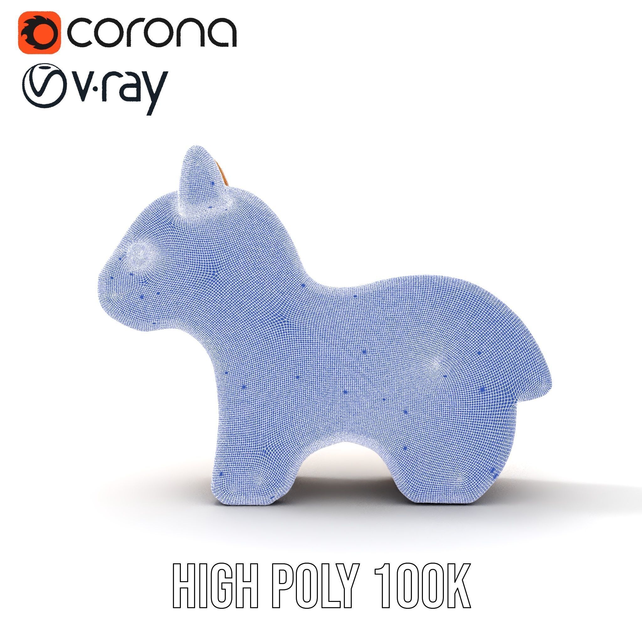 Wooden Animal Figure Model Pack for D Rendering Low-poly 3D model_33