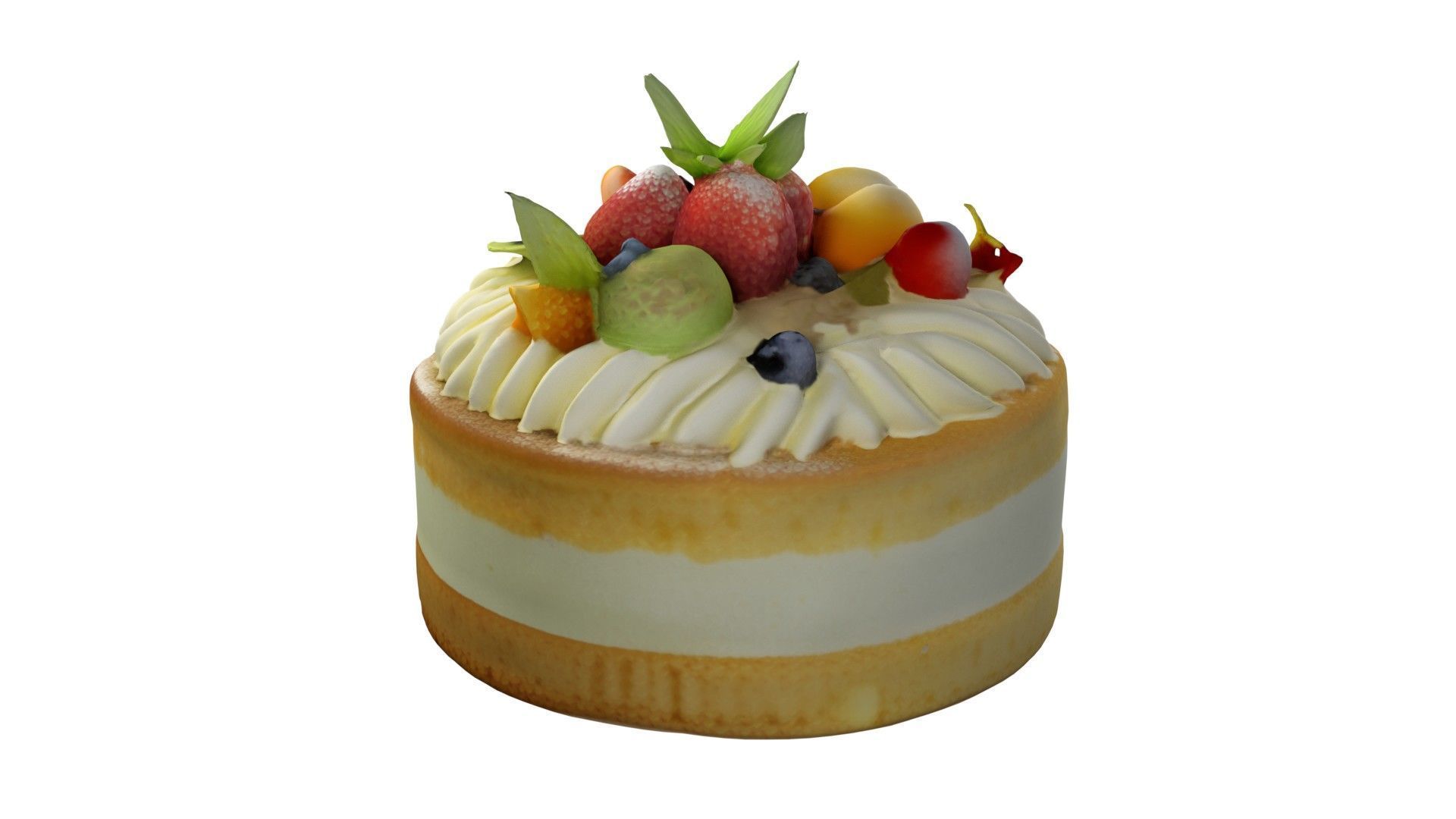 Fruit Cake     Low-poly 3D model_7