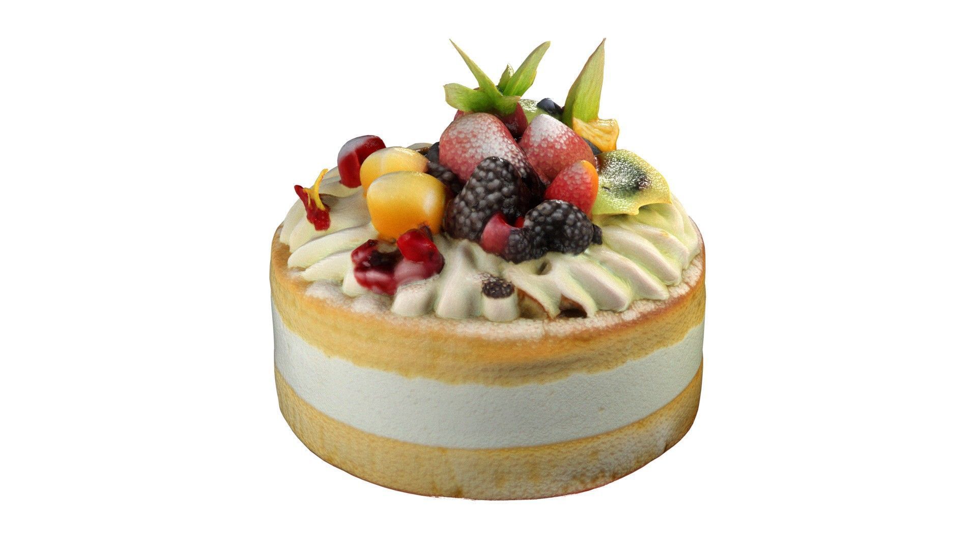 Fruit Cake     Low-poly 3D model_1