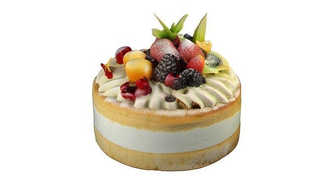 Fruit Cake     Low-poly 3D model 2