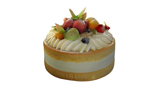 Fruit Cake     Low-poly 3D model 5