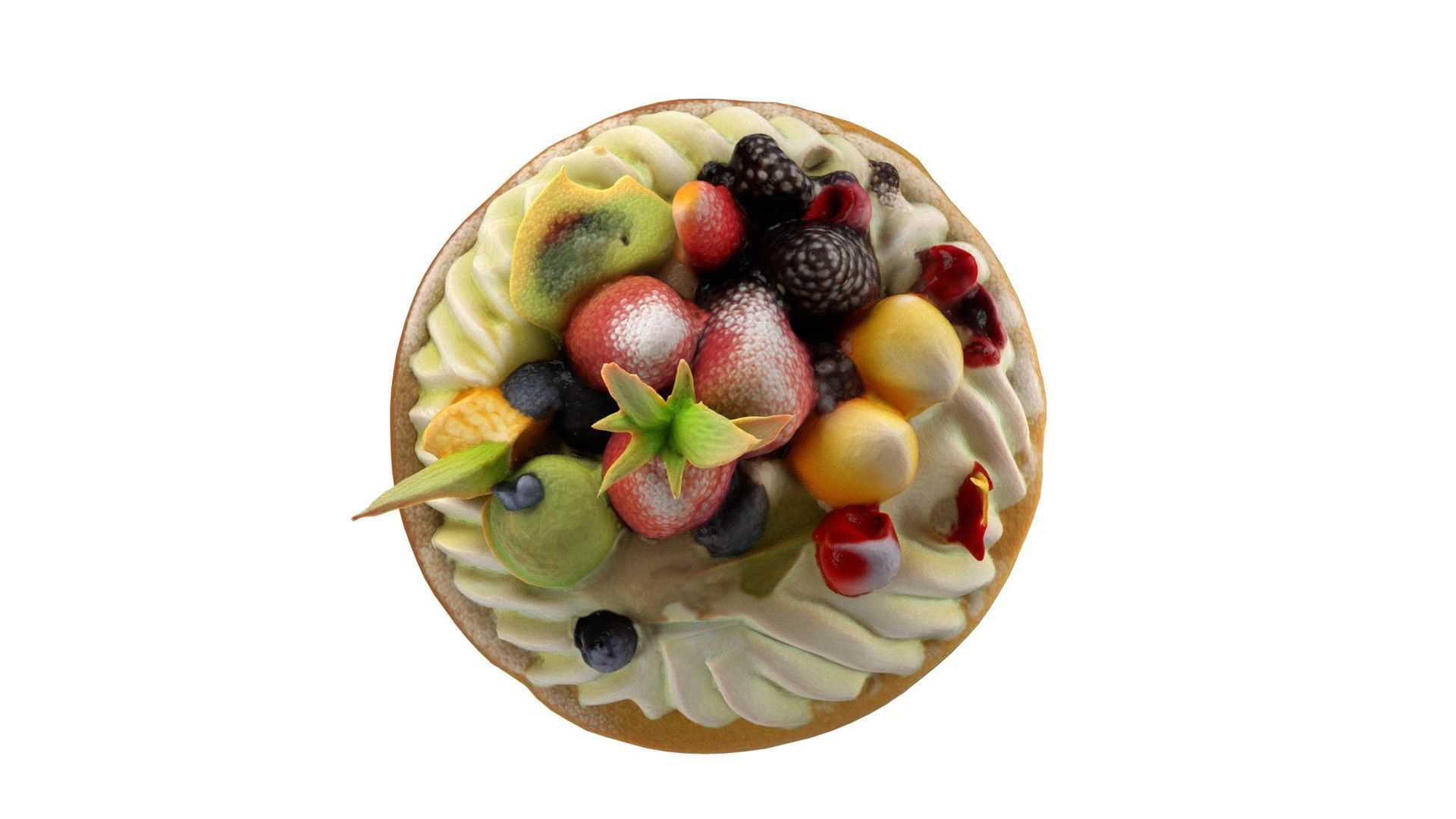 Fruit Cake     Low-poly 3D model_5