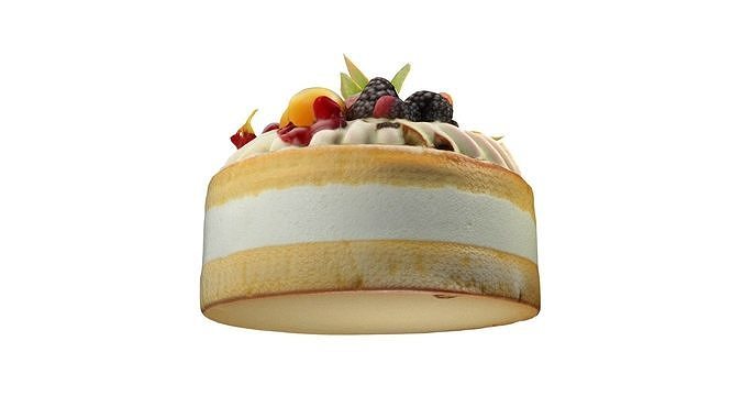 Fruit Cake     Low-poly 3D model 7