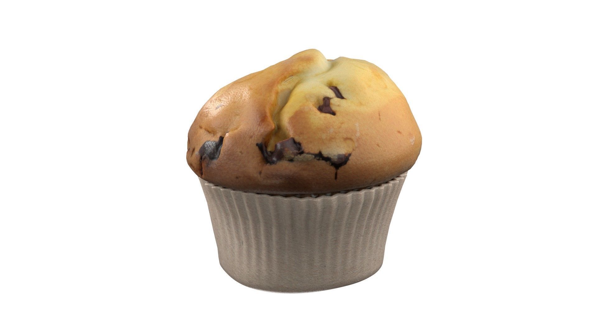 Muffin 2  Low-poly 3D model_3