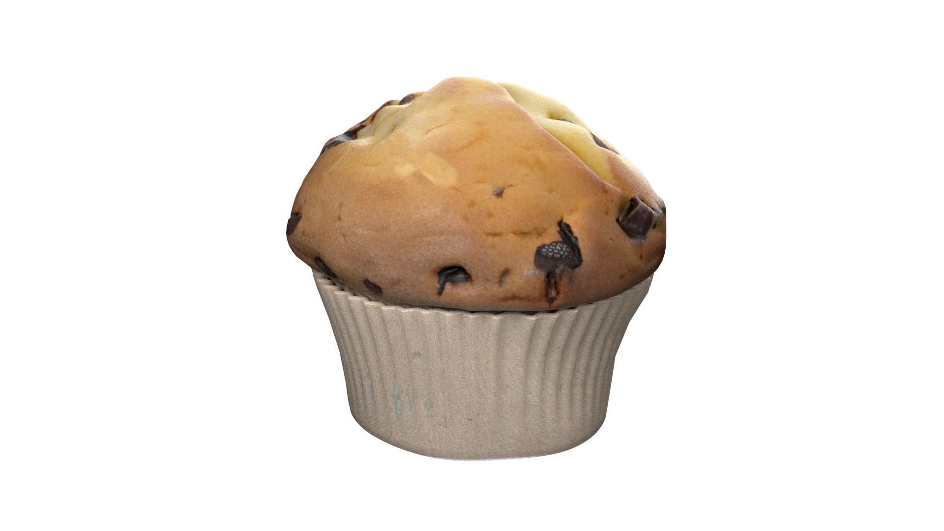 Muffin 2  Low-poly 3D model_2