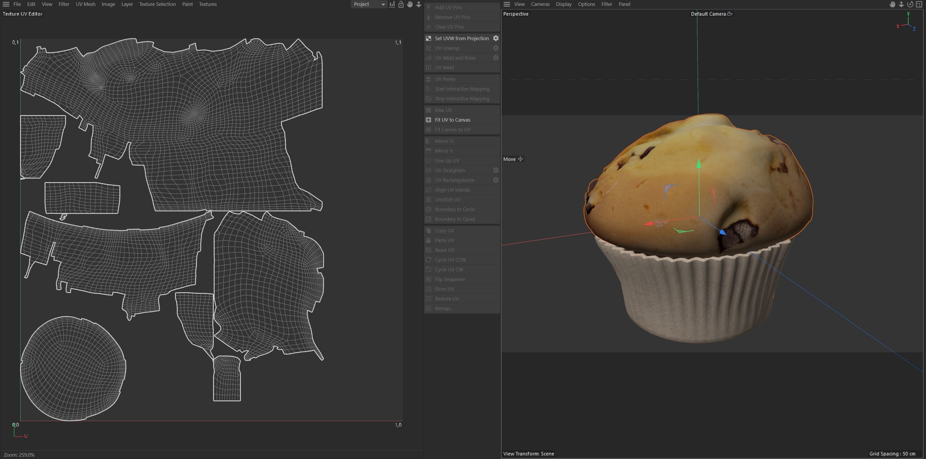 Muffin 2  Low-poly 3D model_8