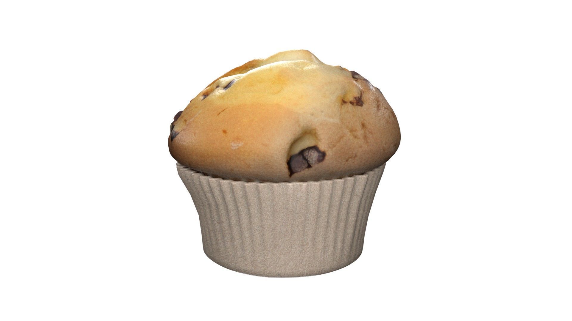 Muffin 2  Low-poly 3D model_4
