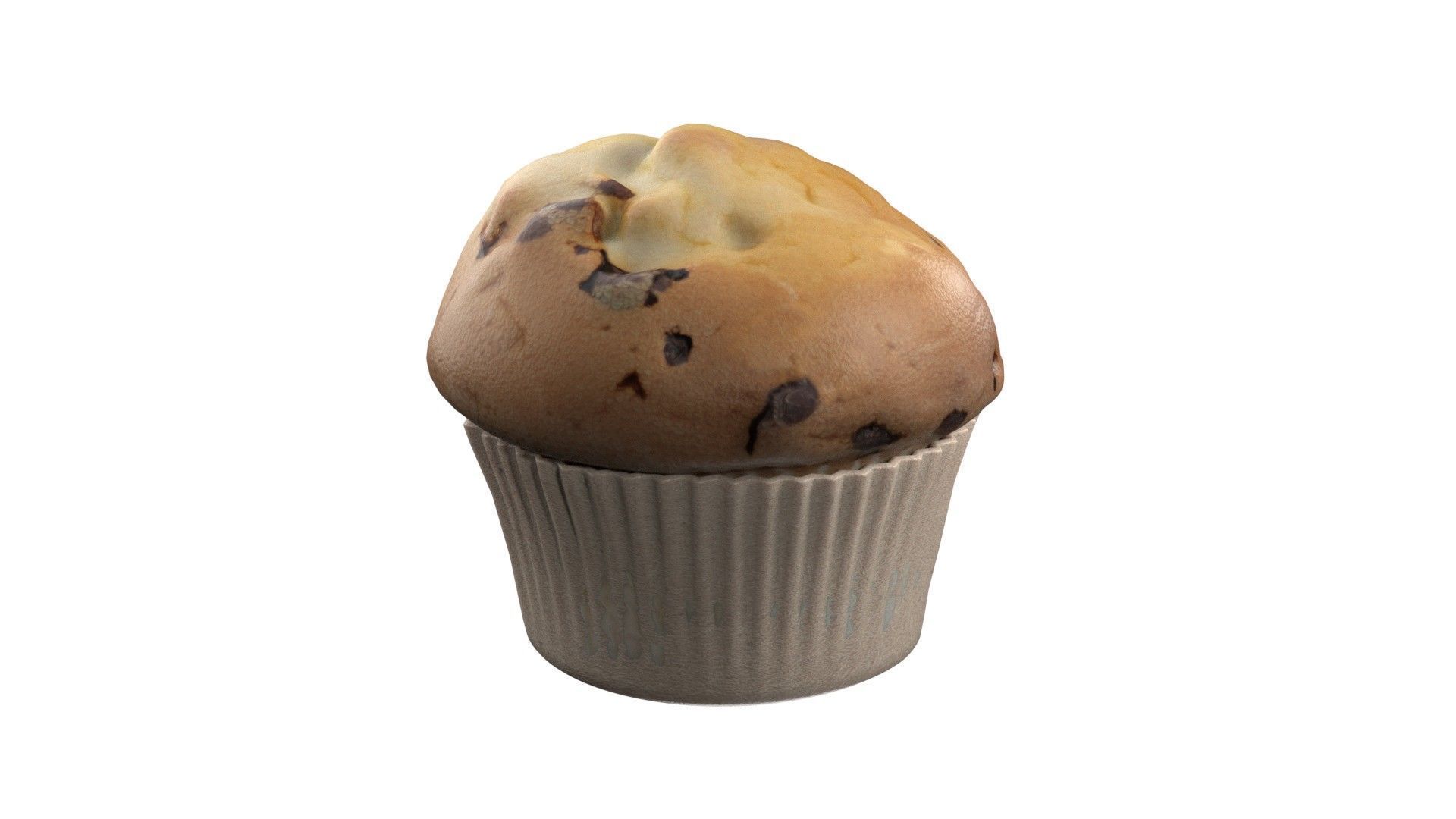 Muffin 2  Low-poly 3D model_1