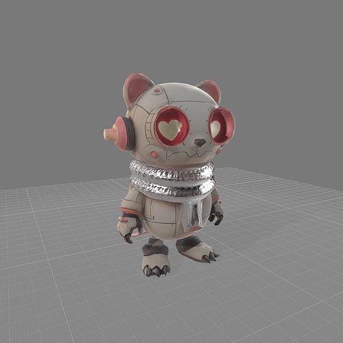 Cybernetic Bear 3D Model 3D print model