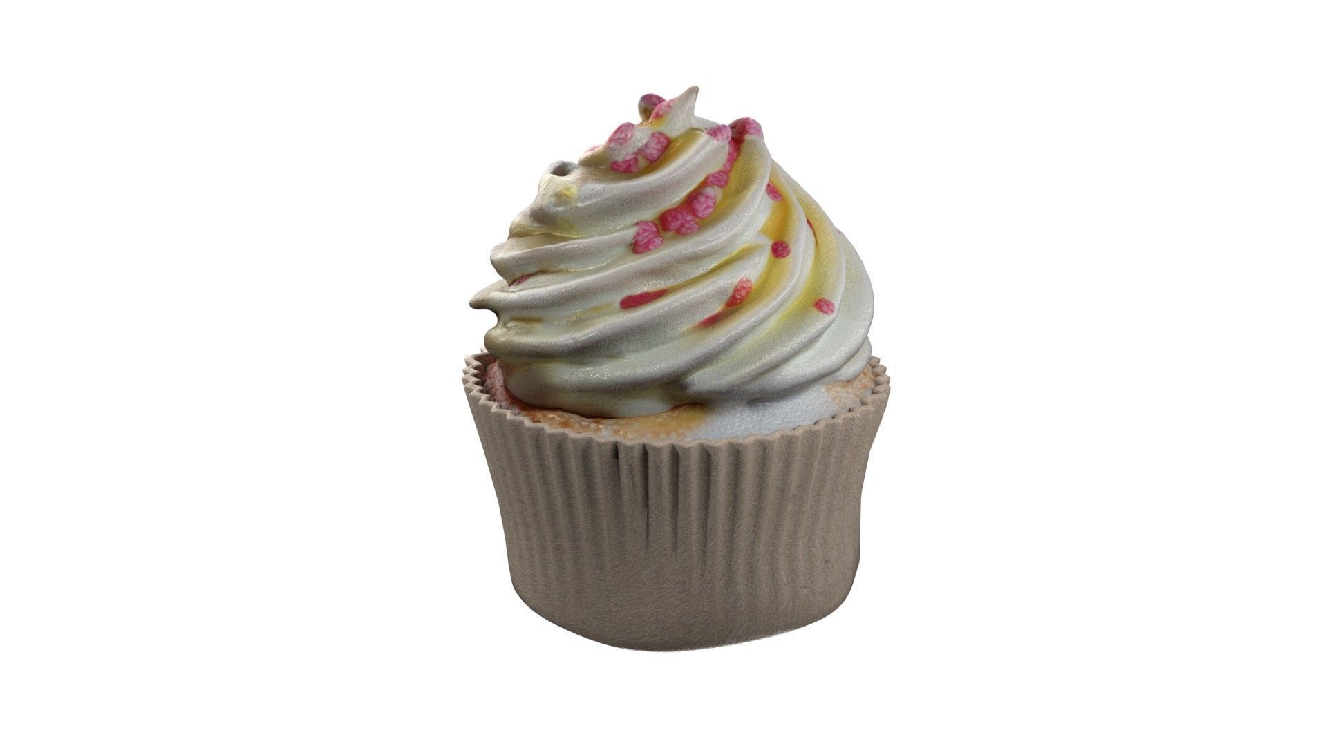 Muffin 3   Low-poly 3D model_3