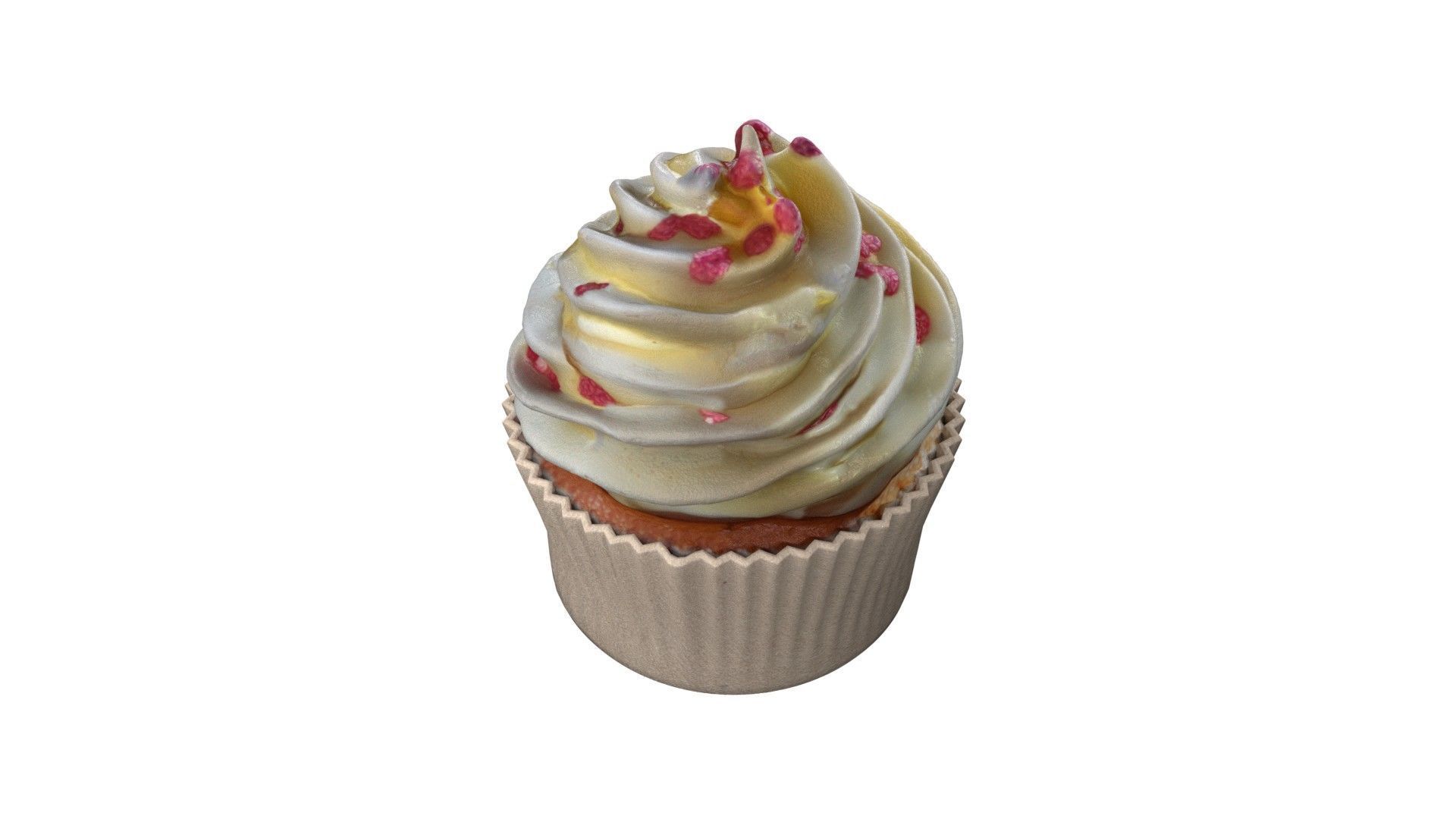 Muffin 3   Low-poly 3D model_4