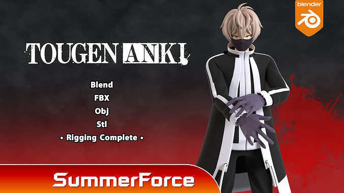 Jin Kougasaki  - TOUGEN ANKI 3D model