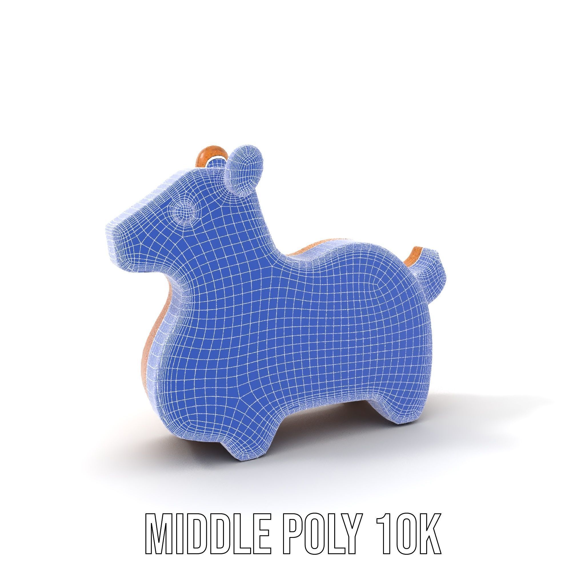 Wooden Animal Toy Model Pack Low-poly 3D model_16