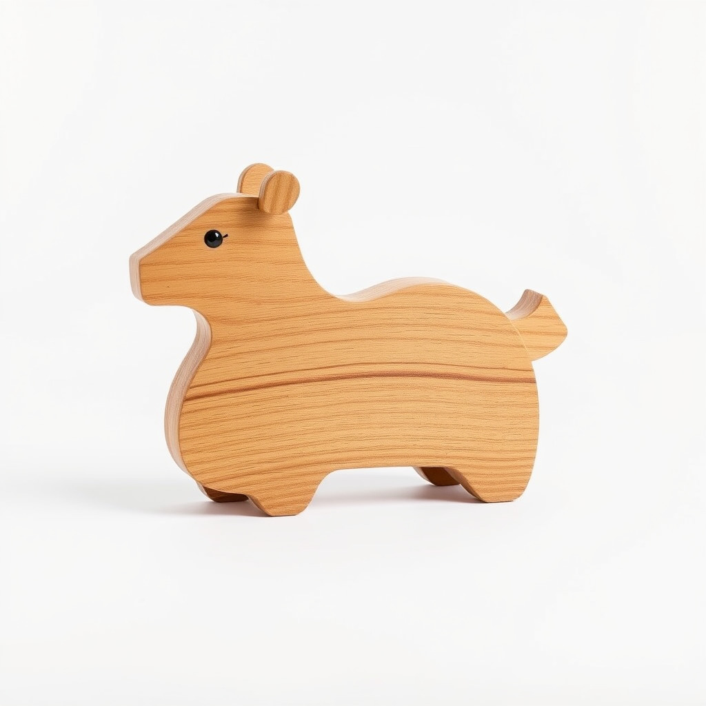 Wooden Animal Toy Model Pack Low-poly 3D model_2