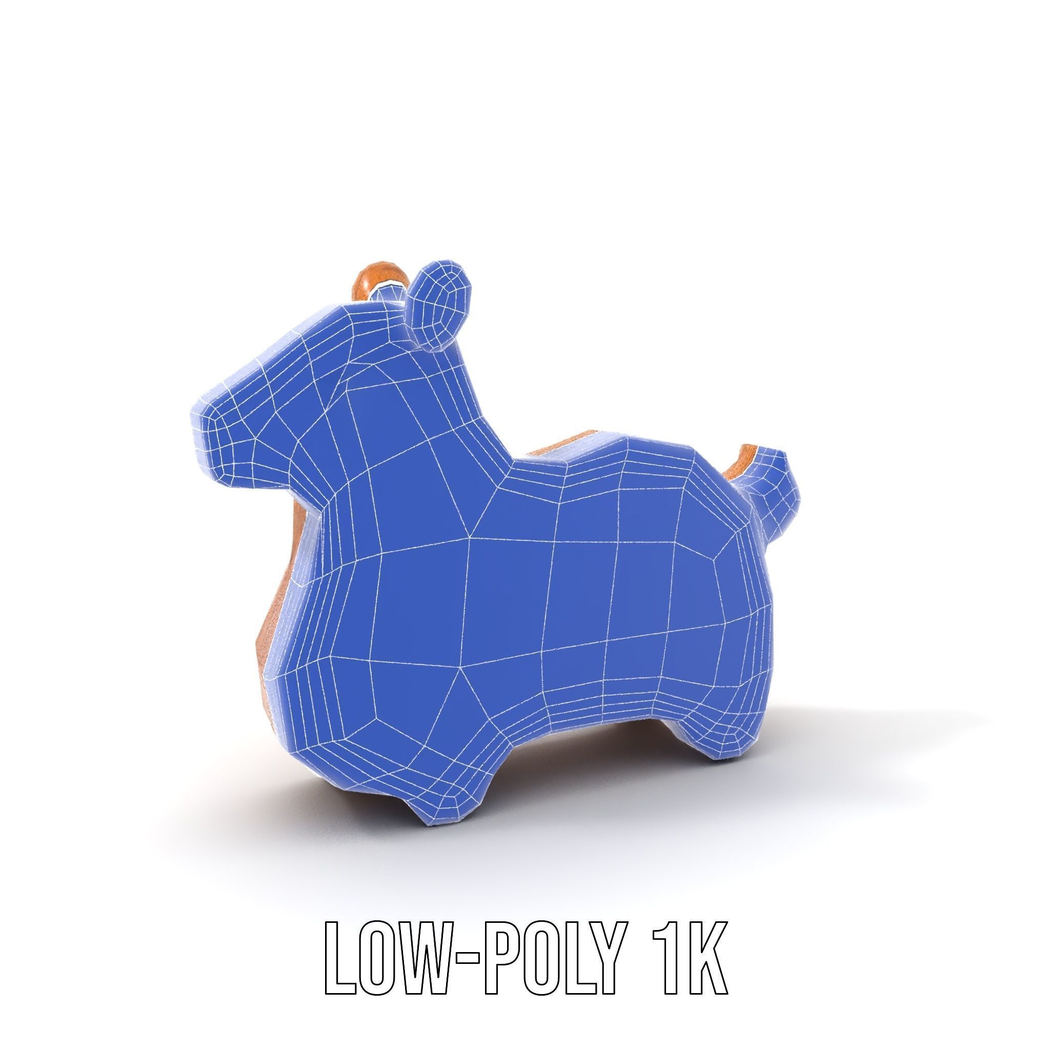 Wooden Animal Toy Model Pack Low-poly 3D model_20