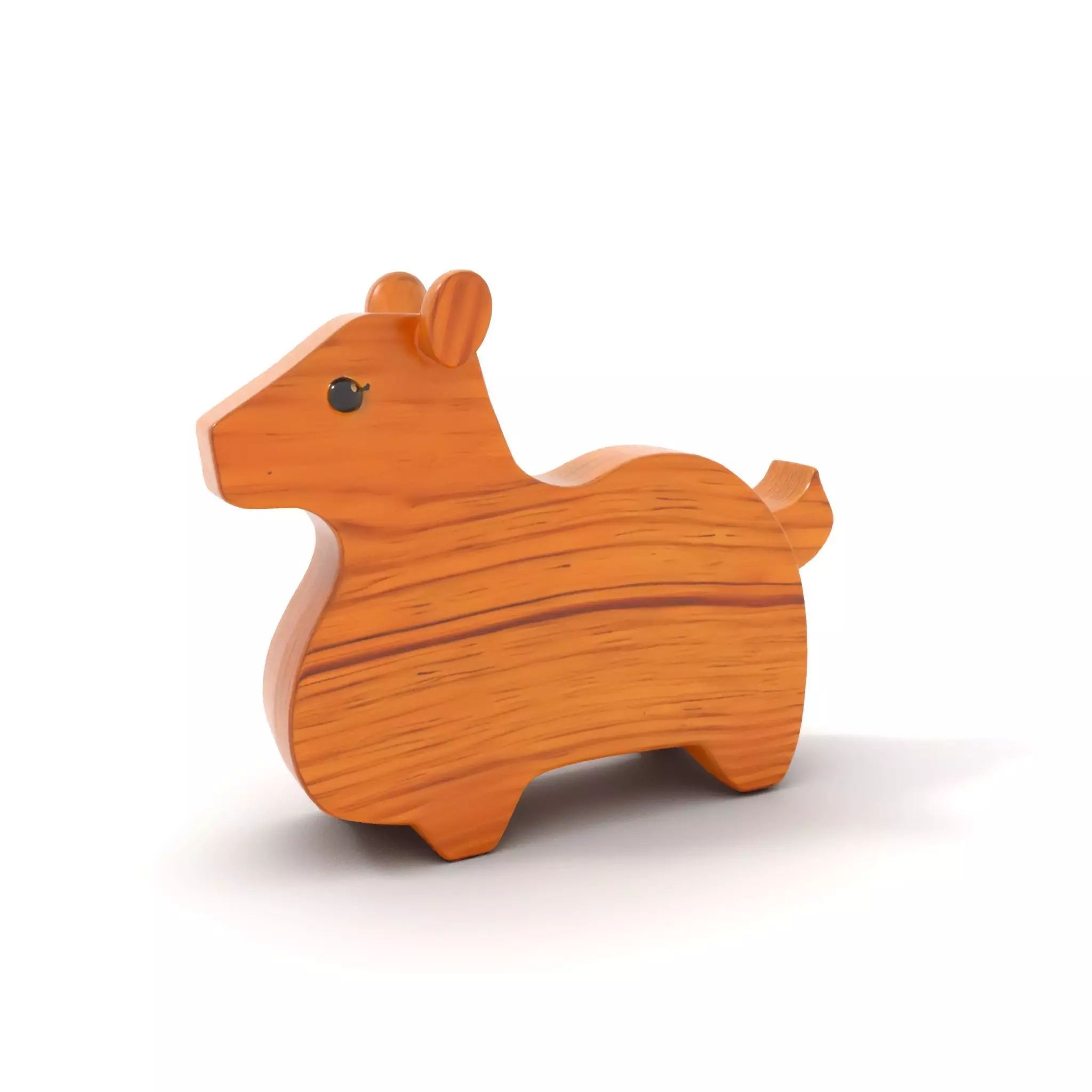 Wooden Animal Toy Model Pack Low-poly 3D model_0