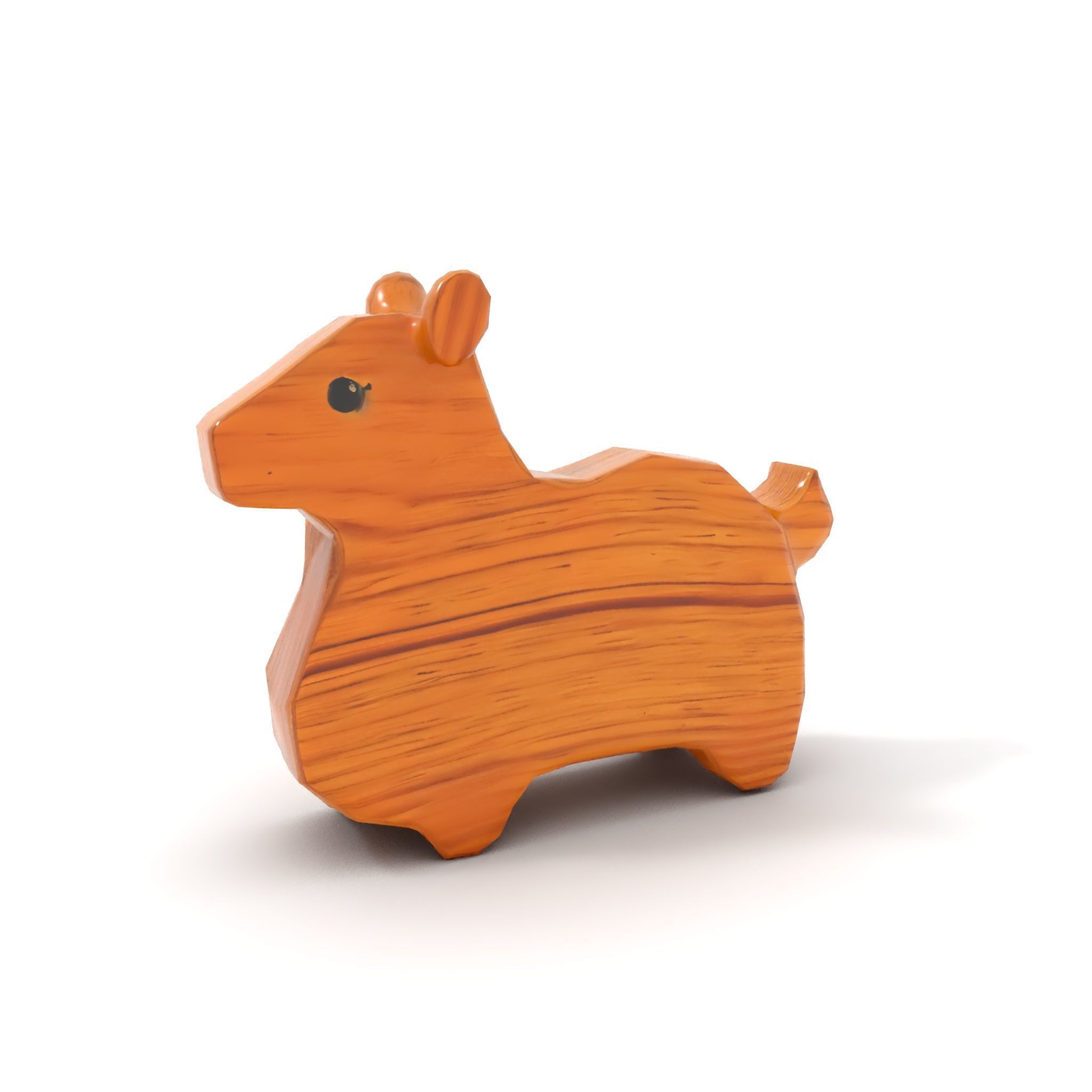 Wooden Animal Toy Model Pack Low-poly 3D model_7