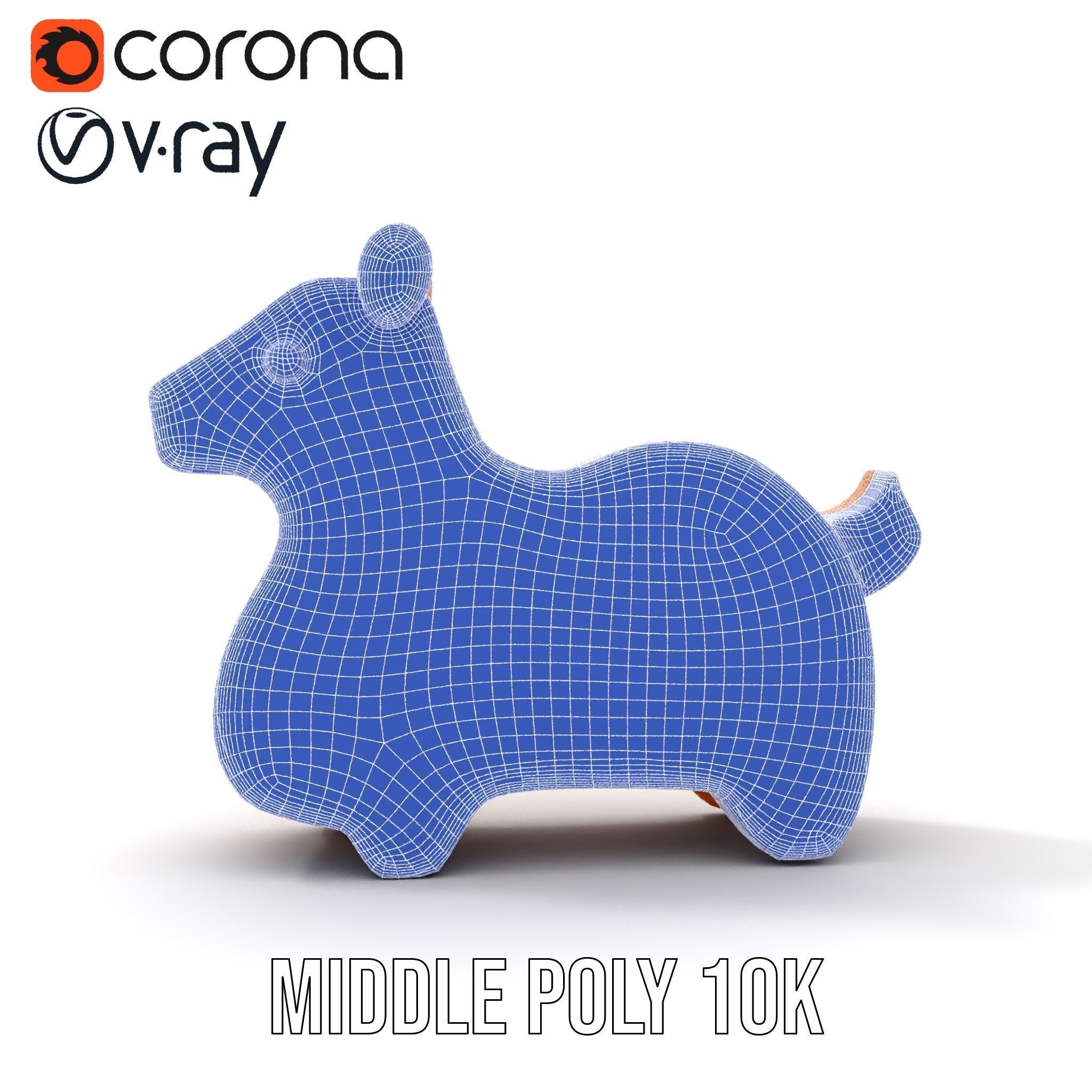 Wooden Animal Toy Model Pack Low-poly 3D model_27