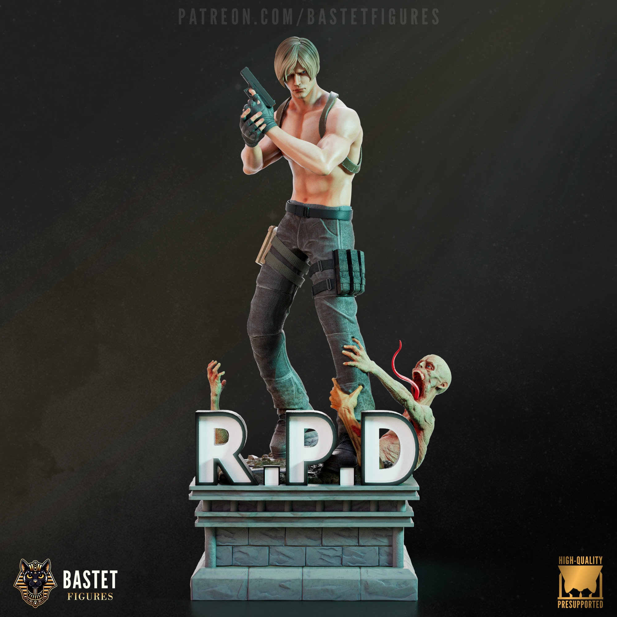 Leon S Kennedy I Resident Evil 3D print model_5