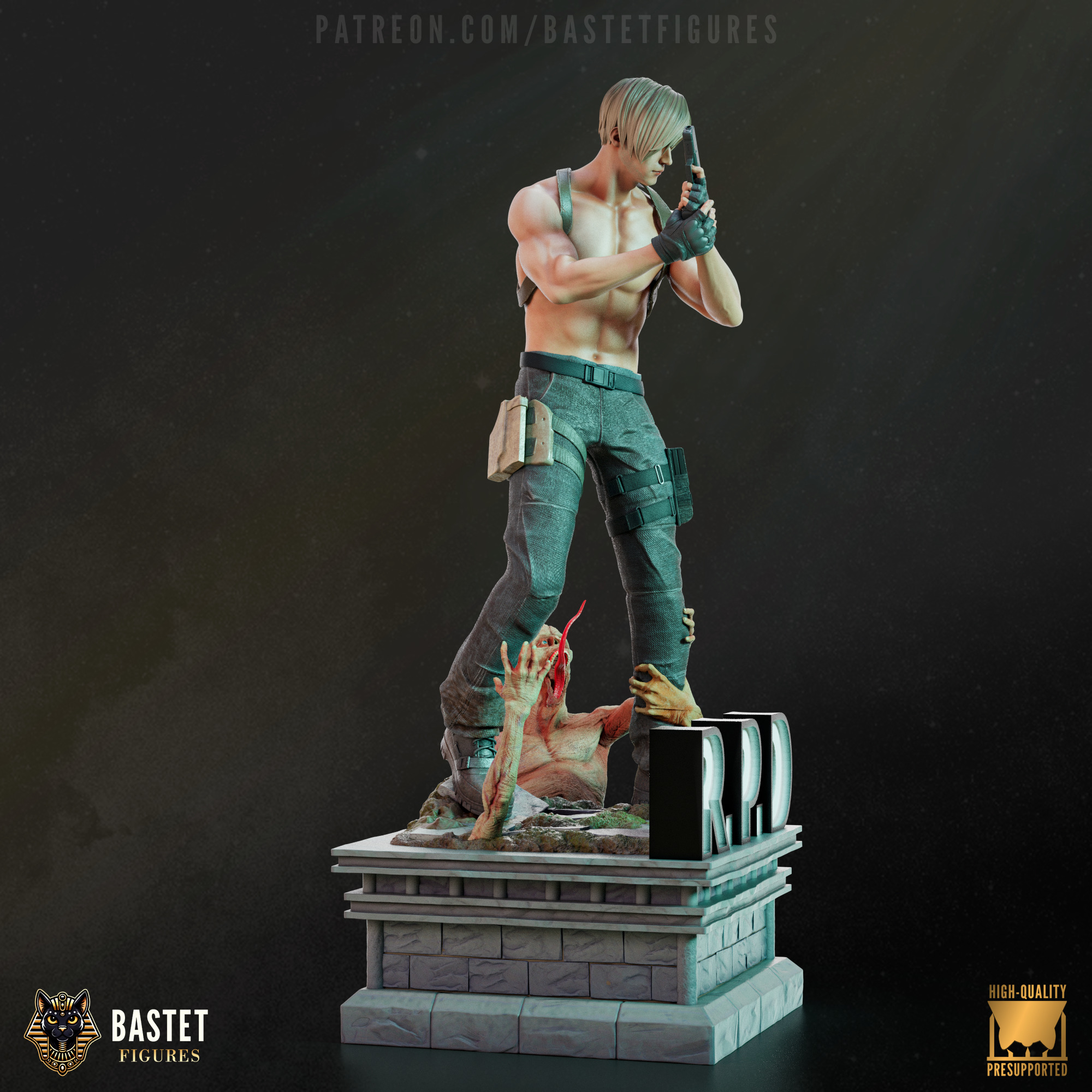 Leon S Kennedy I Resident Evil 3D print model_7