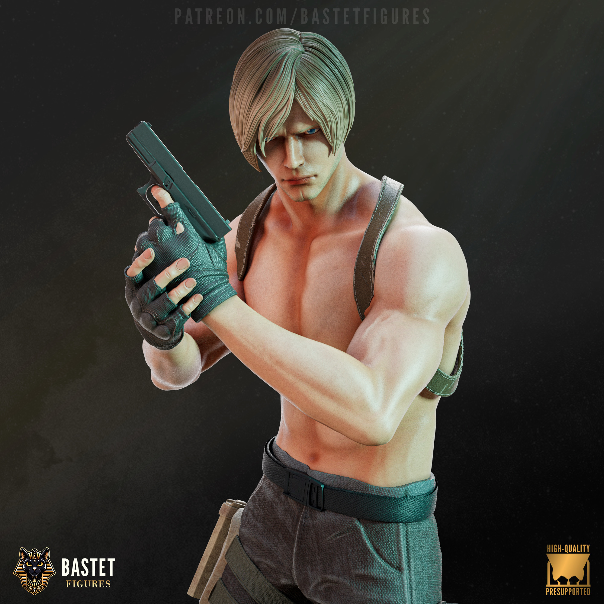 Leon S Kennedy I Resident Evil 3D print model_1