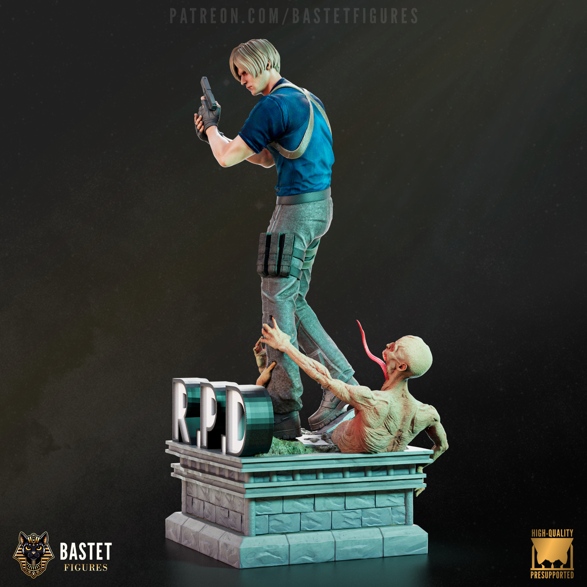 Leon S Kennedy I Resident Evil 3D print model_13