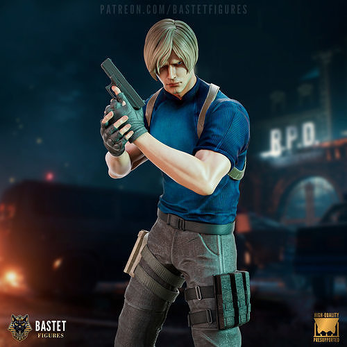 Leon S Kennedy I Resident Evil 3D print model