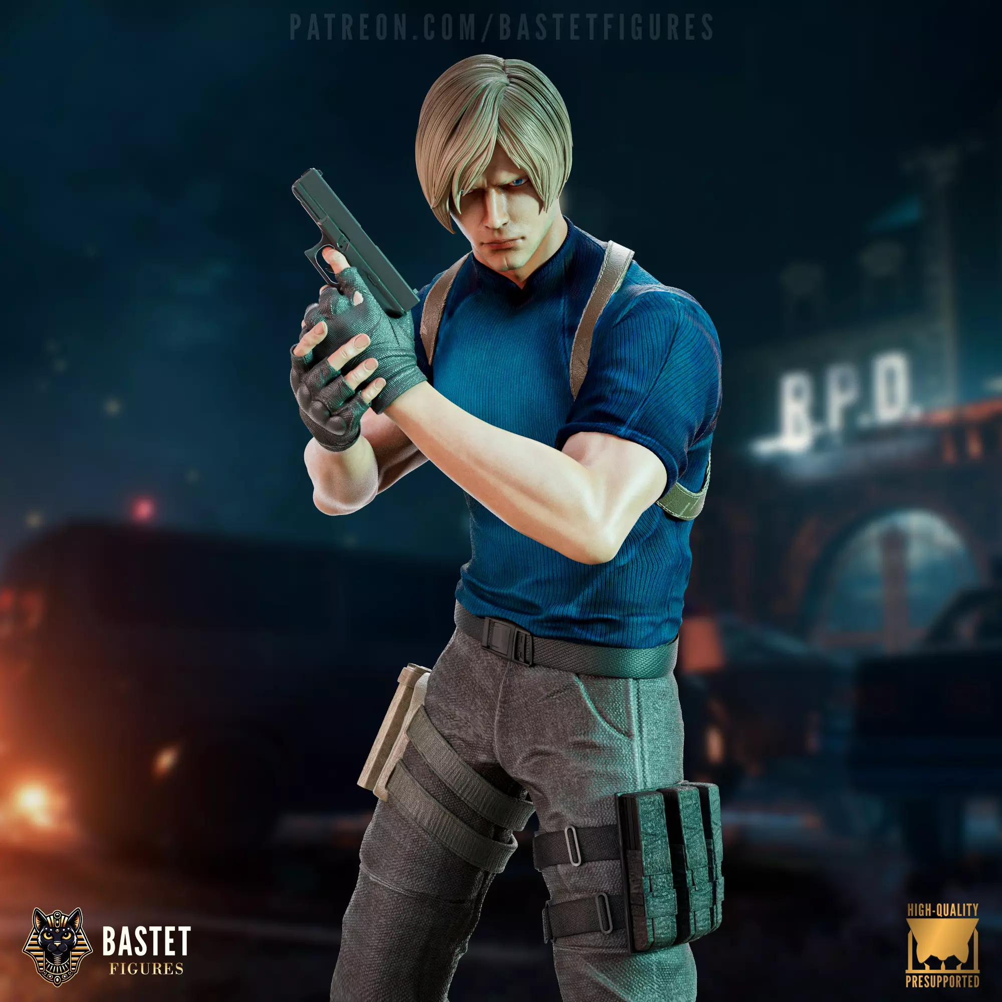 Leon S Kennedy I Resident Evil 3D print model_0