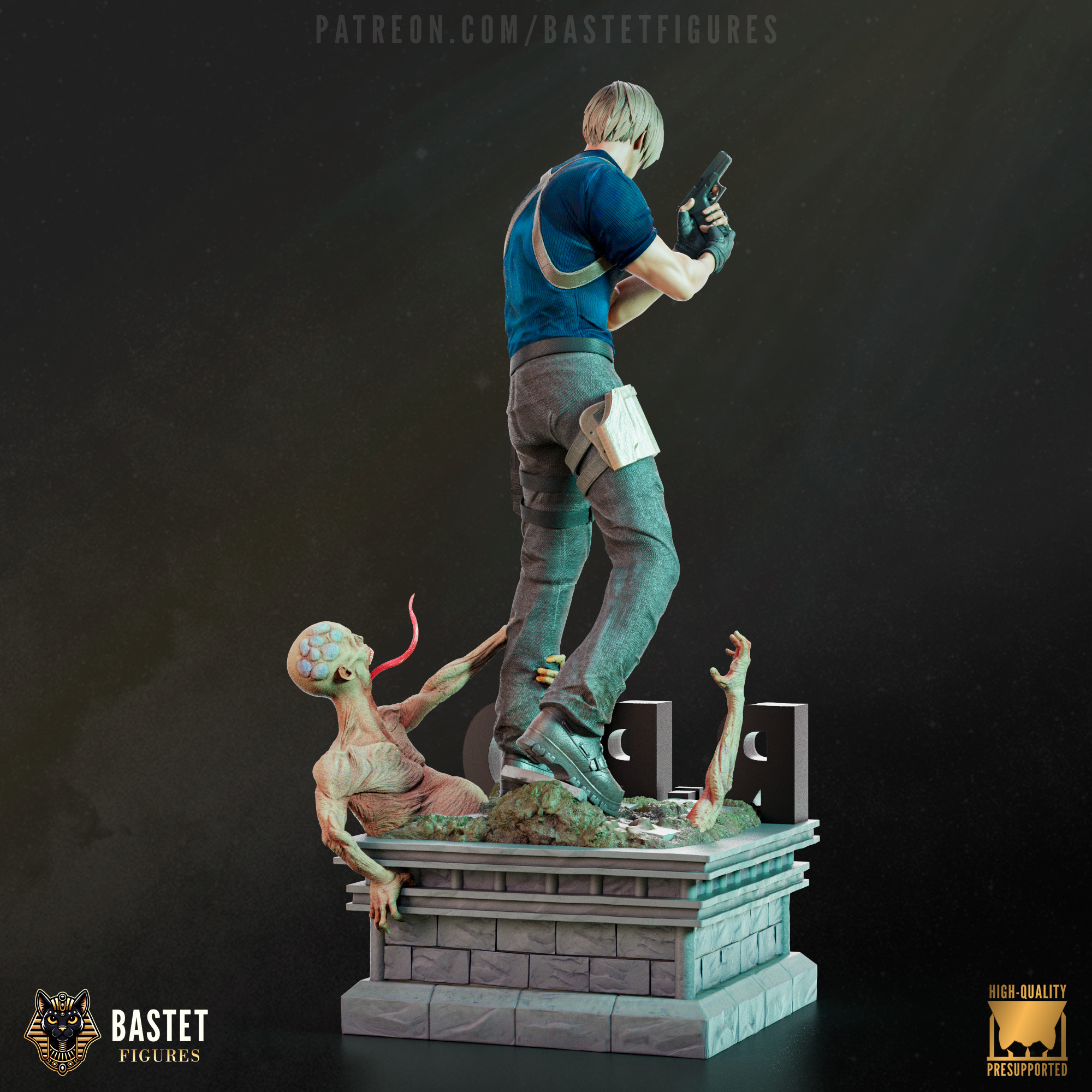 Leon S Kennedy I Resident Evil 3D print model_8