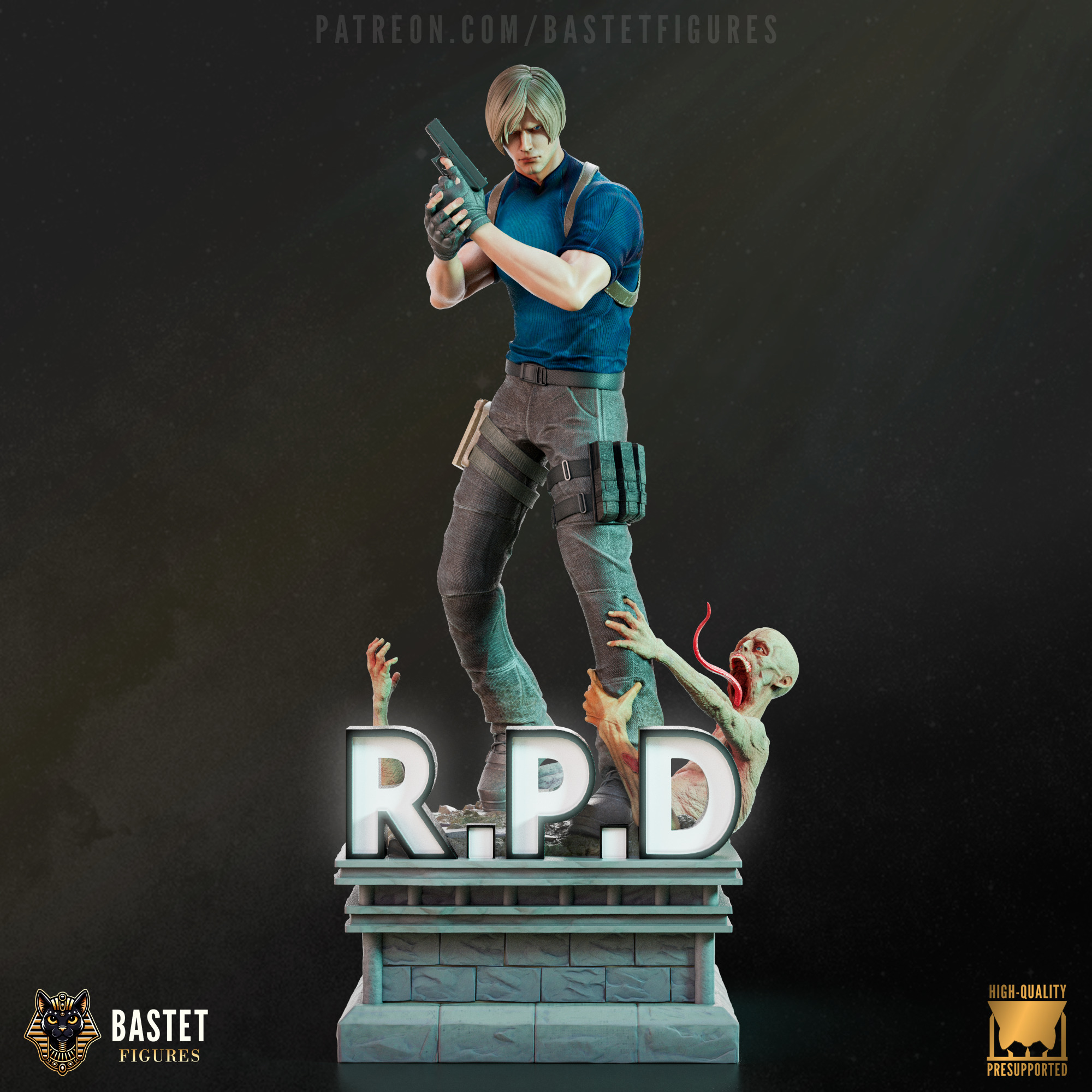 Leon S Kennedy I Resident Evil 3D print model_3
