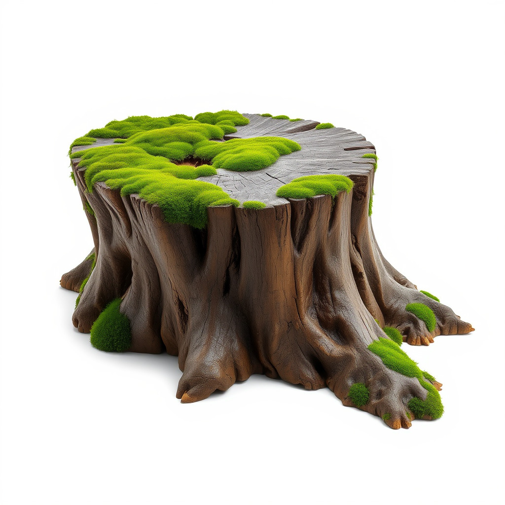 Mossy Tree Stump model pack Low-poly 3D model_2