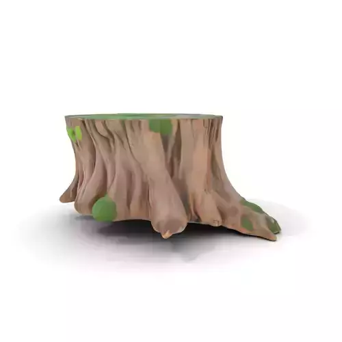 Mossy Tree Stump model pack Low-poly 3D model