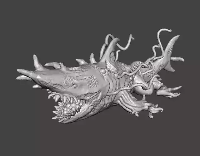 SHARK CARRION MINIATURE MODEL FOR HORROR OR FANTASY GAME RPG DND 3D print model