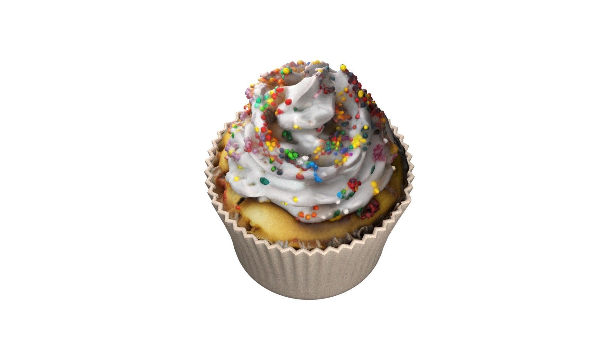 Muffin 6 Low-poly 3D model_5