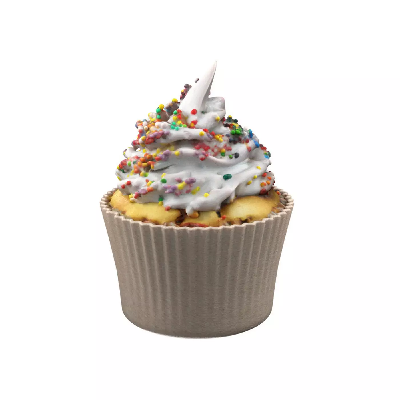 Muffin 6 Low-poly 3D model_0