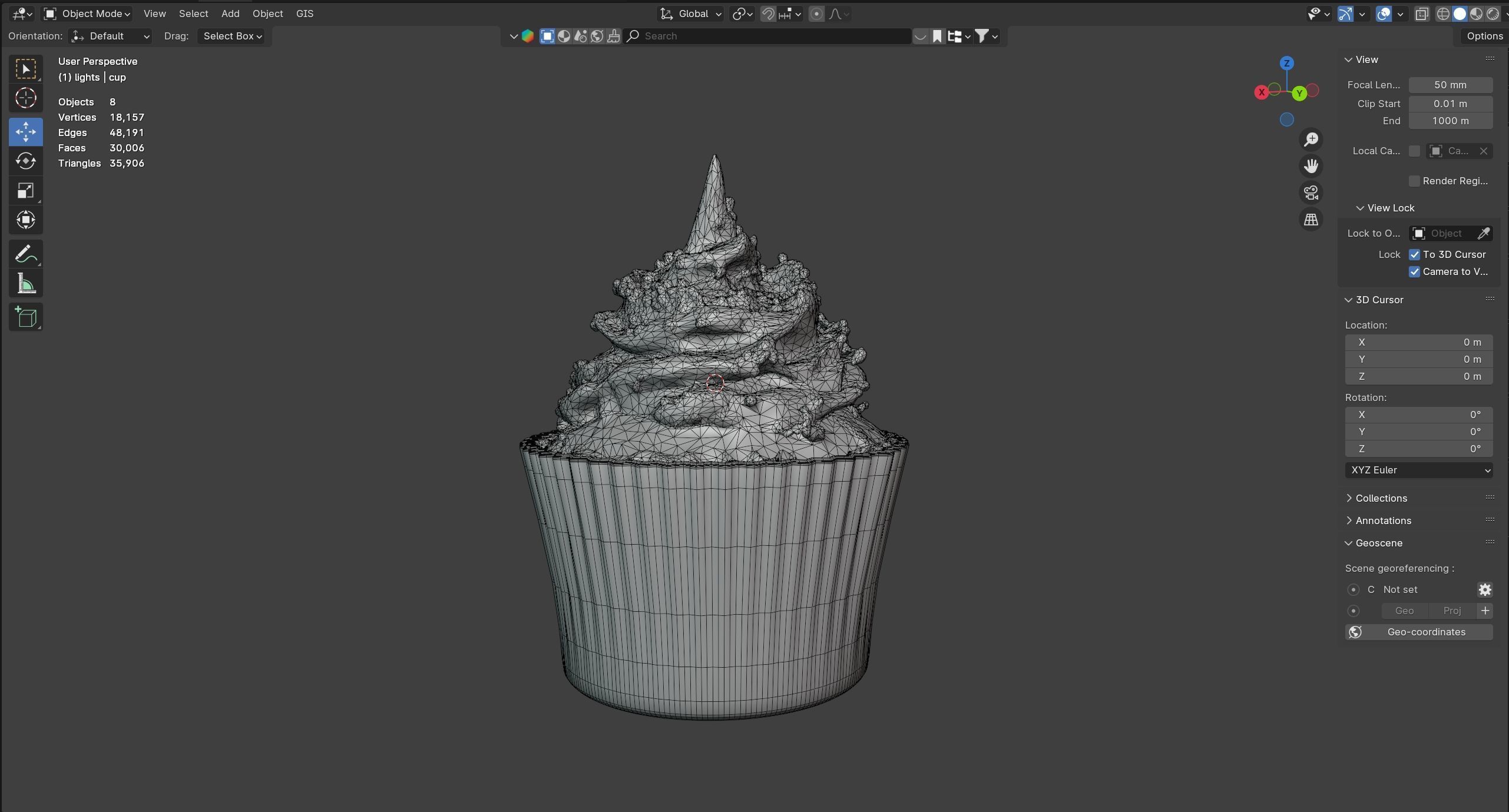 Muffin 6 Low-poly 3D model_7