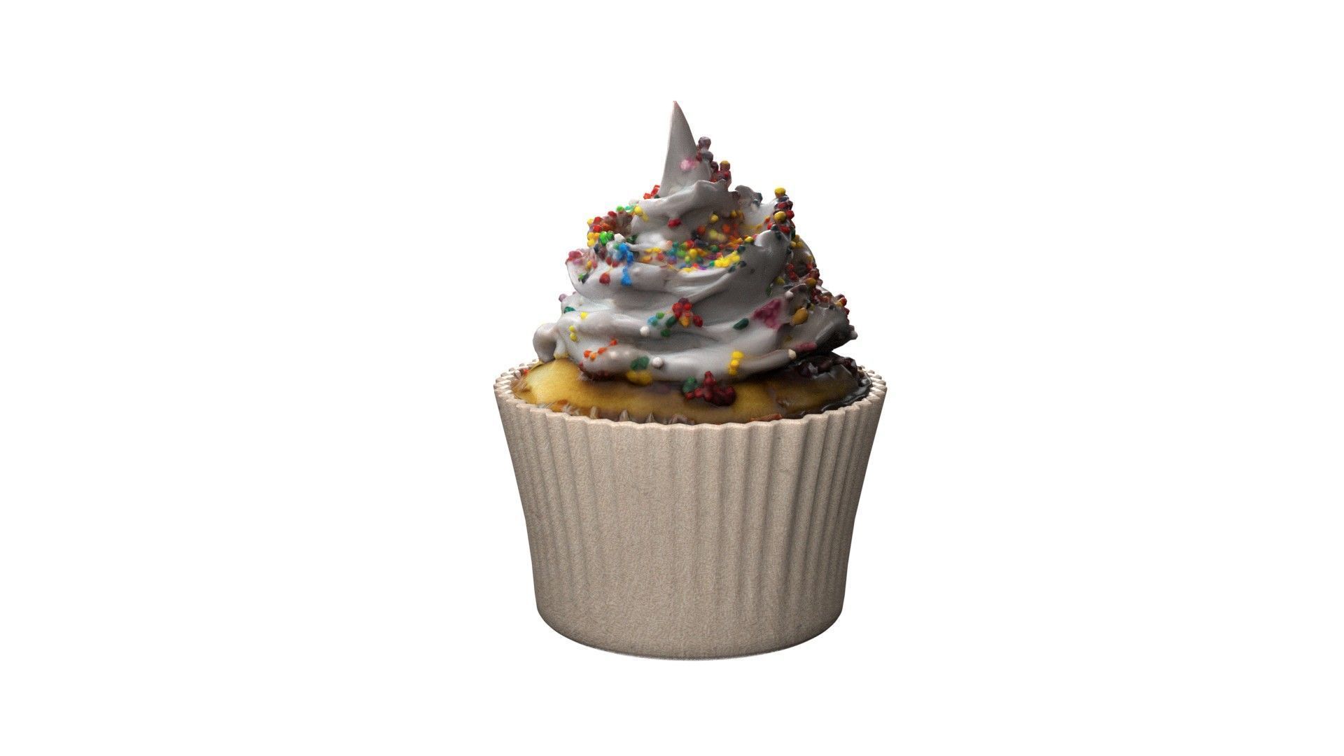 Muffin 6 Low-poly 3D model_3