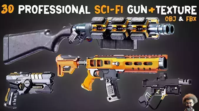 30 Professional Sci-Fi Gun and Textures    Vol 14