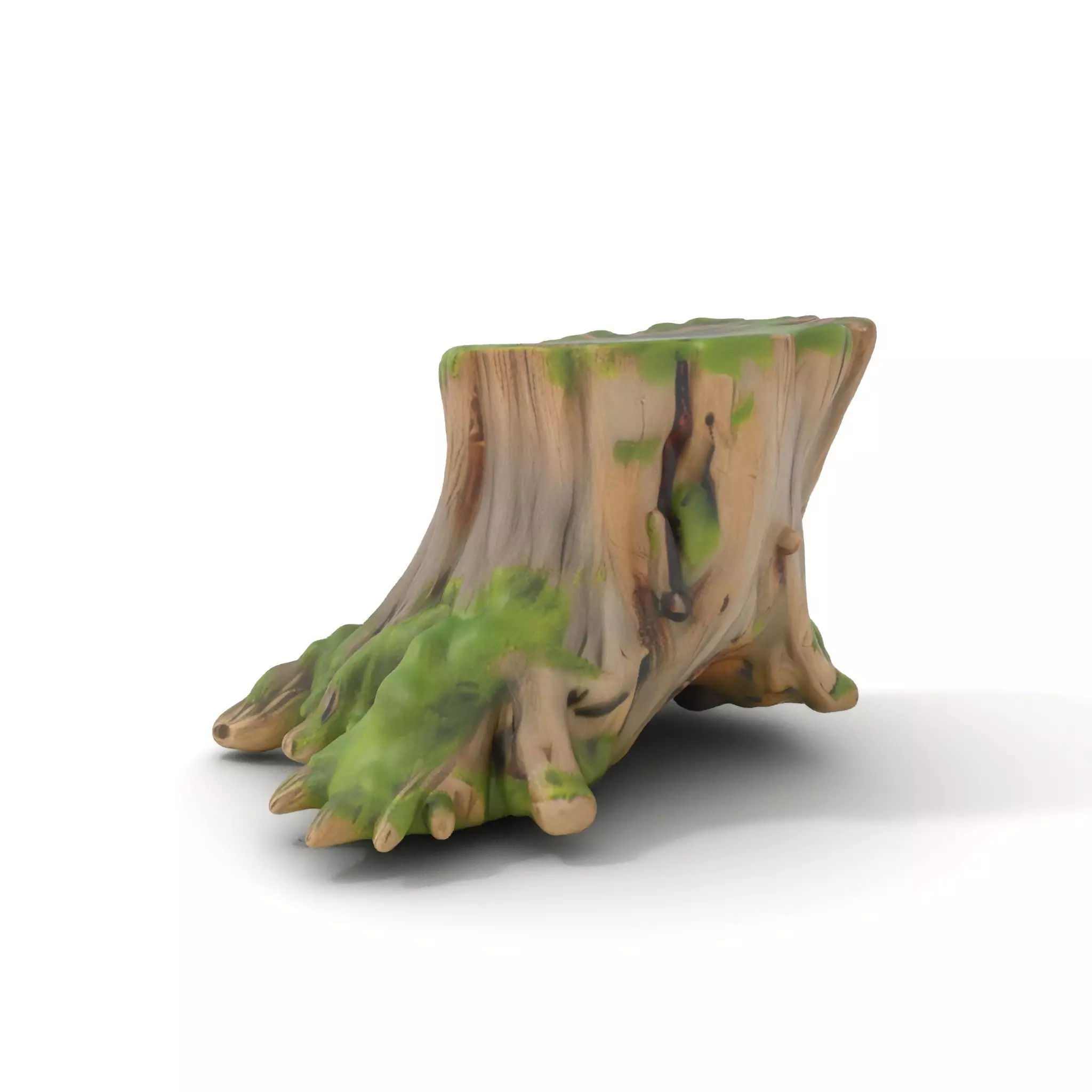 Tree Stump and Moss Model Pack for D Environments Low-poly 3D model_0