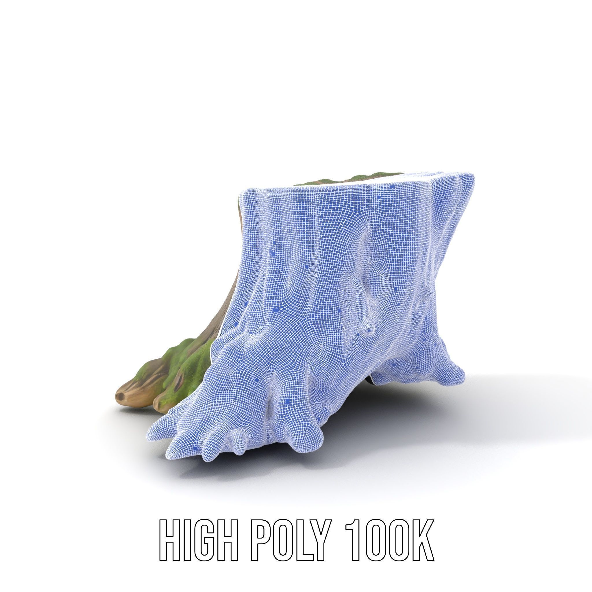 Tree Stump and Moss Model Pack for D Environments Low-poly 3D model_4