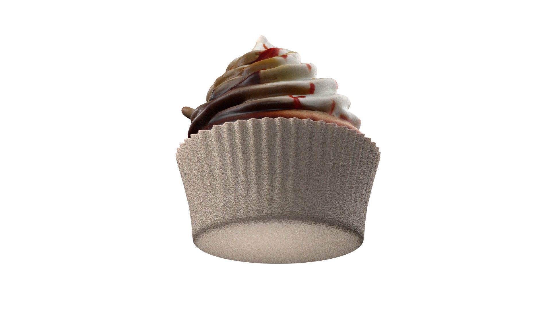 Muffin 8  Low-poly 3D model_4