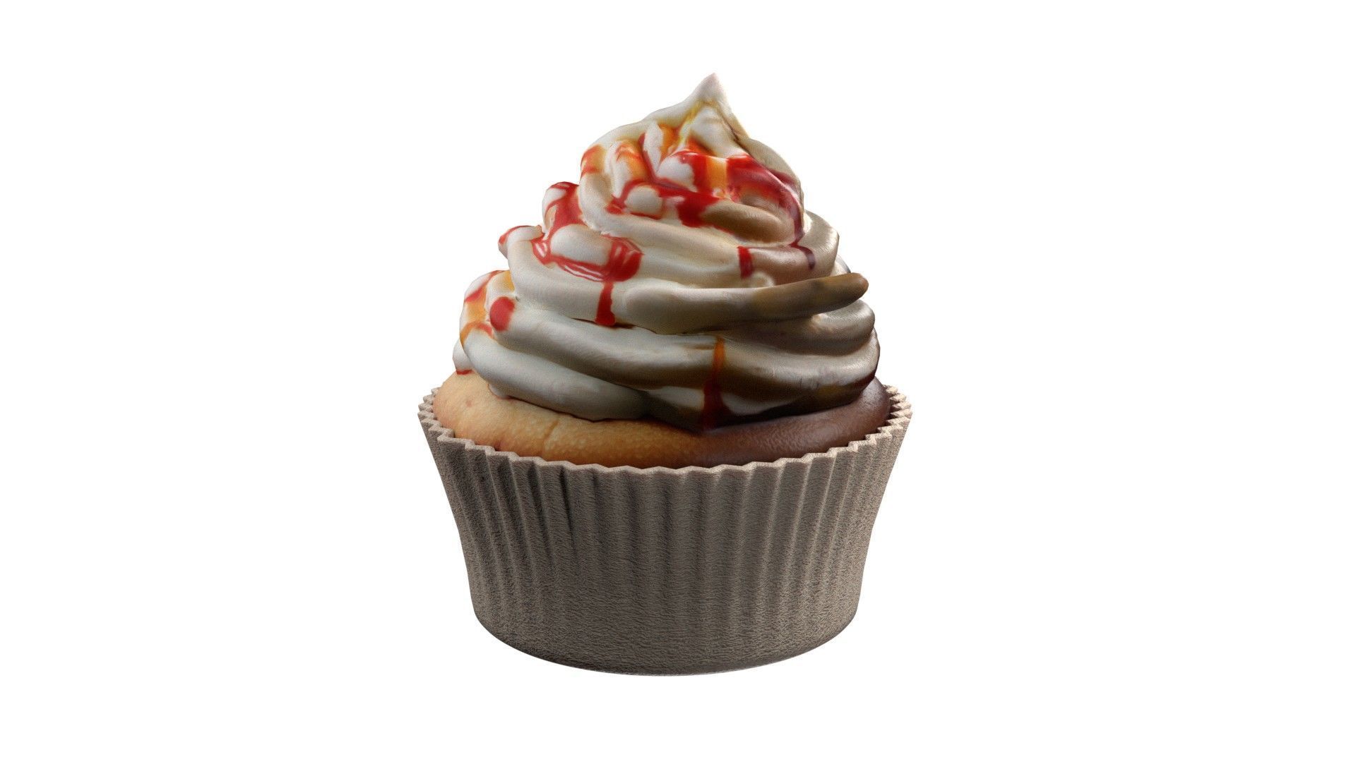 Muffin 8  Low-poly 3D model_2