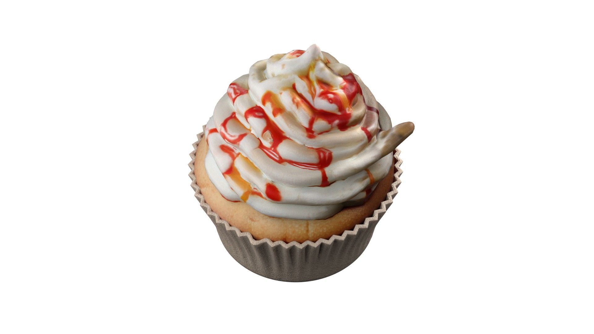 Muffin 8  Low-poly 3D model_3