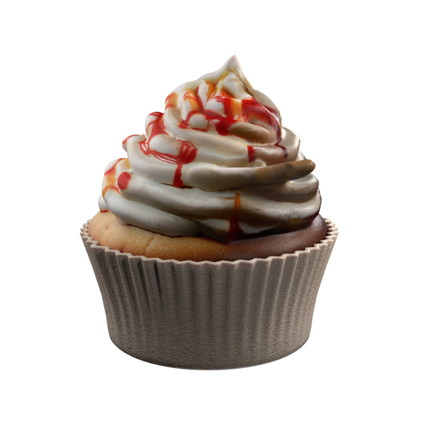 Muffin 8  Low-poly 3D model_5